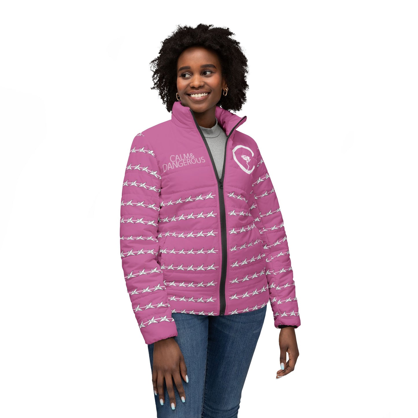 Women's Barbwire Origami Puffer