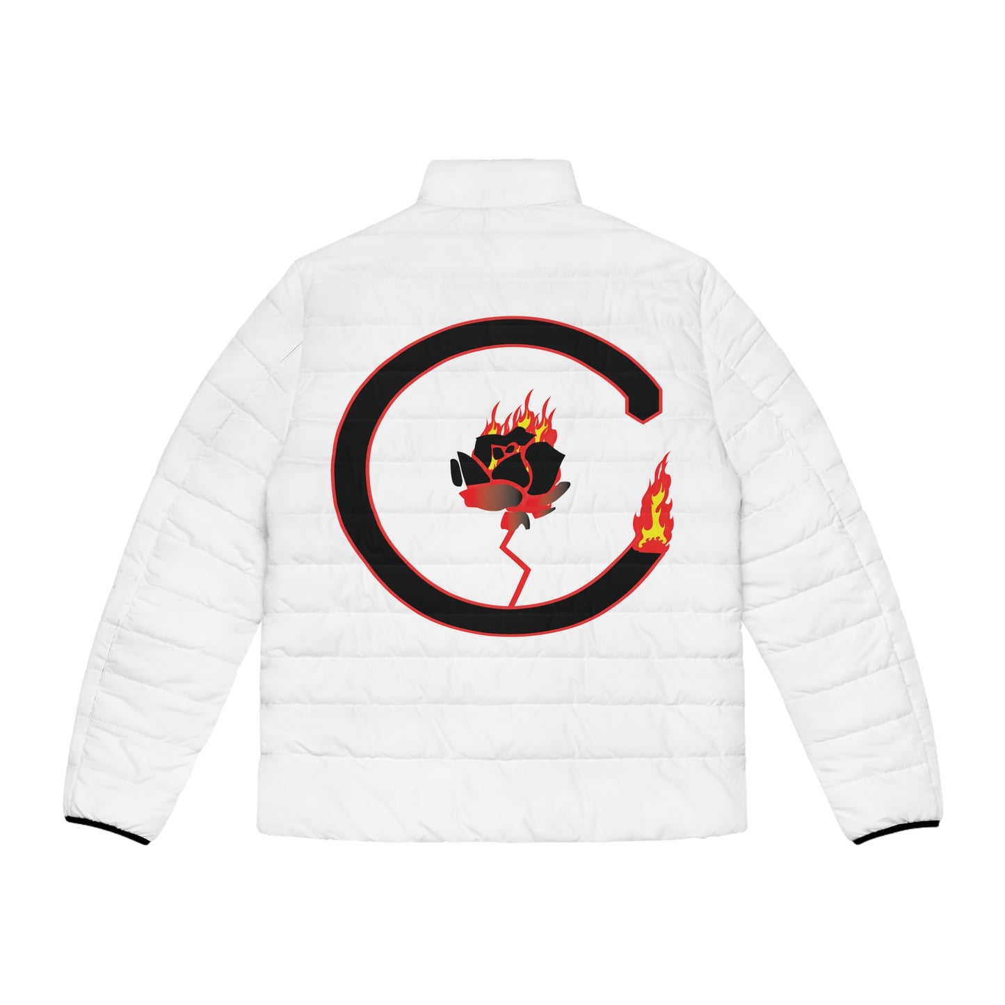 Burning Rose Puffer Jacket