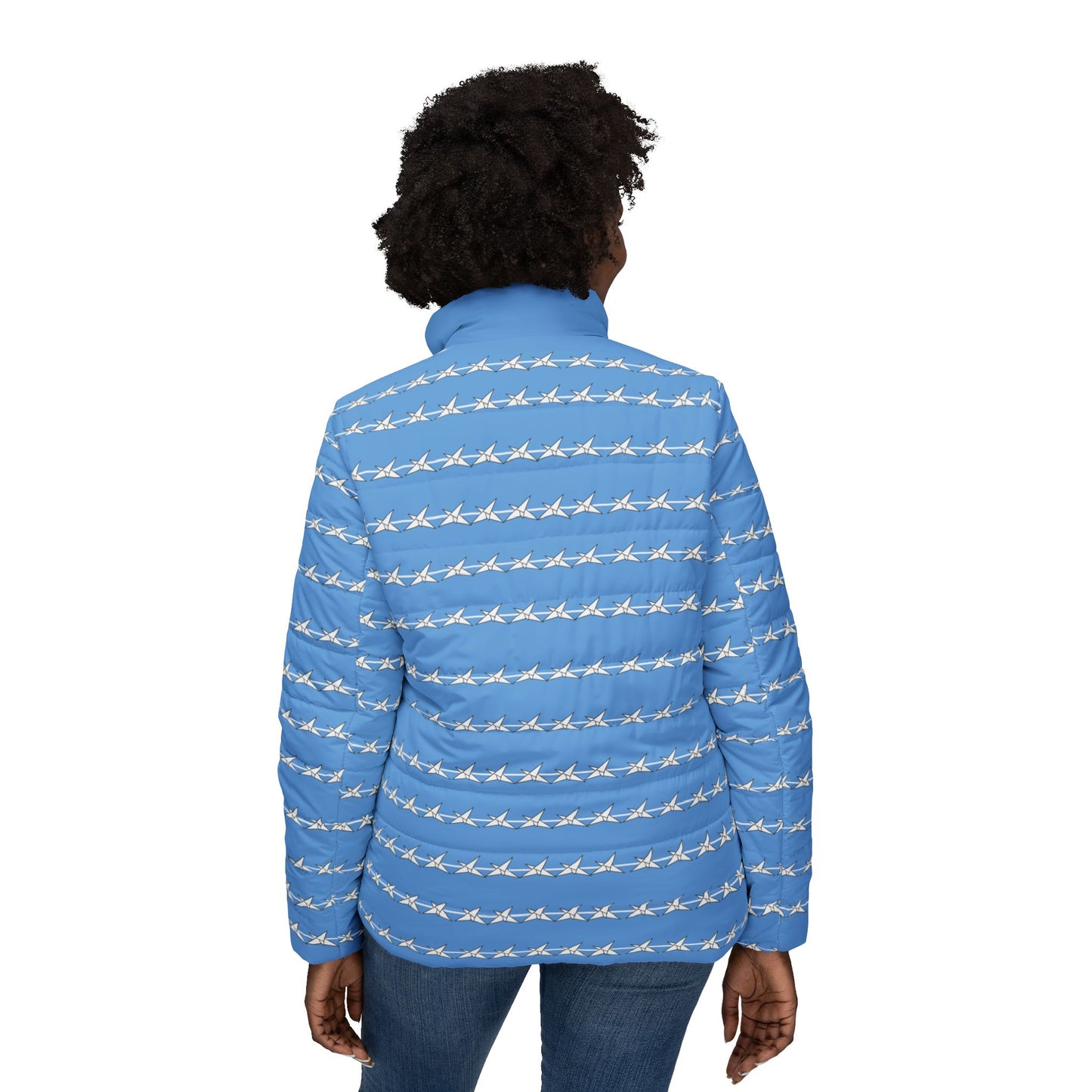 Women's Barbwire Origami Puffer (light blue)