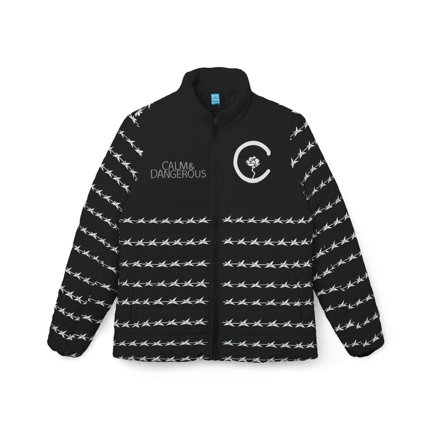 Women's Barbwire Origami Puffer (black)